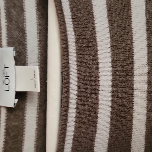 Loft Striped Wool Tunic Sweater - Picture 2 of 3